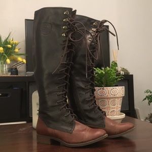 Rocket Dog Knee length lace-up boot